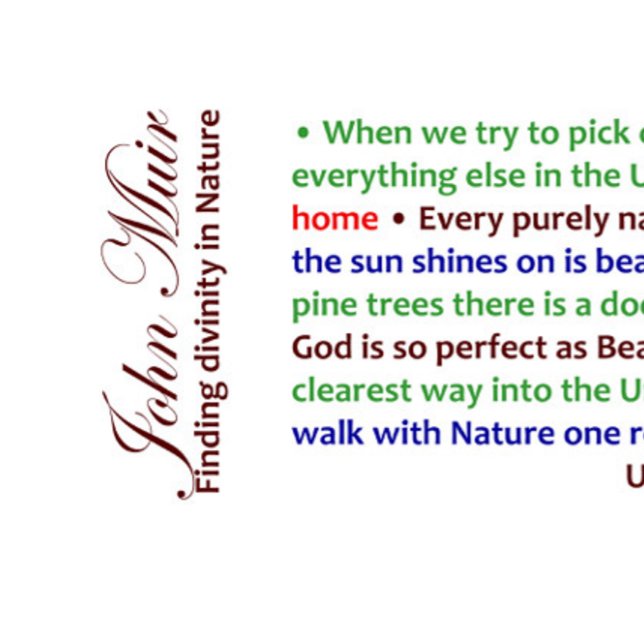 John Muir, die Göttlichkeit in der Tasse der Natur (Von Creator hochgeladen)