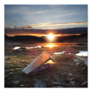 John Muir-Hinterlager-Sonnenaufgang - Sierra Fotodruck