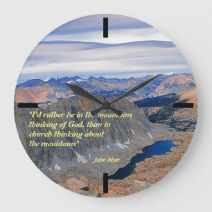 John Muir Quote Large Clock Große Wanduhr