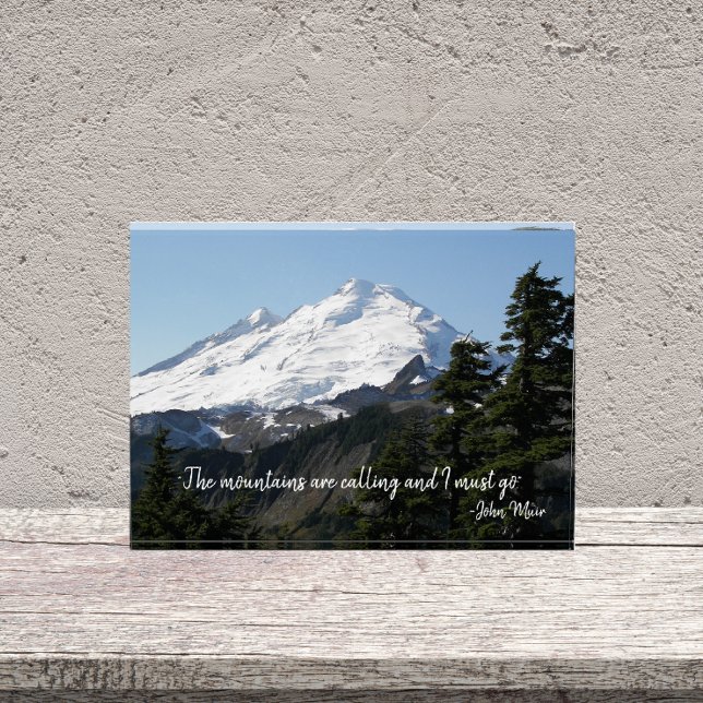 John Muir Quote Mountain Fotoblock (In Situ)