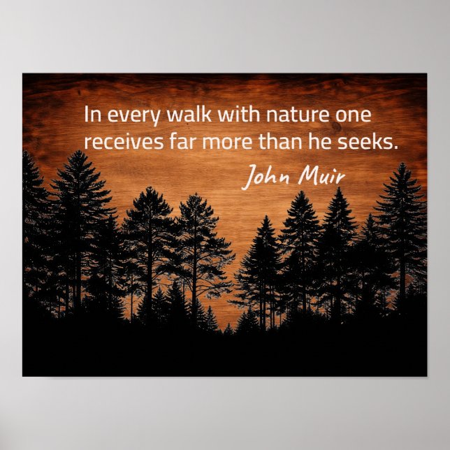 John Muir quote Poster (Vorne)