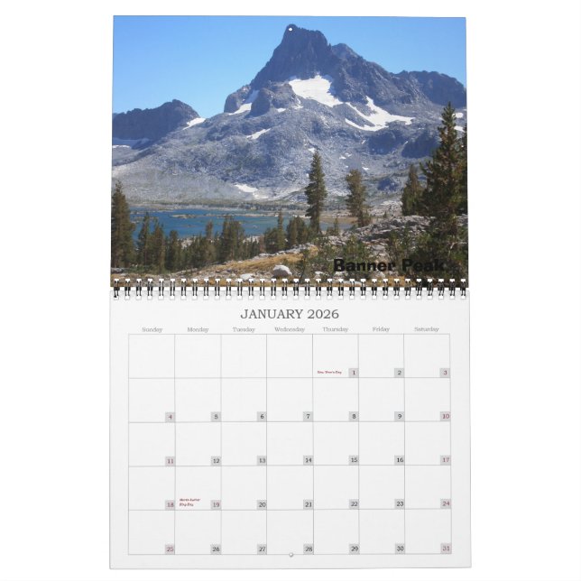 John Muir-Spur - besonders angefertigt Kalender (Jan 2026)