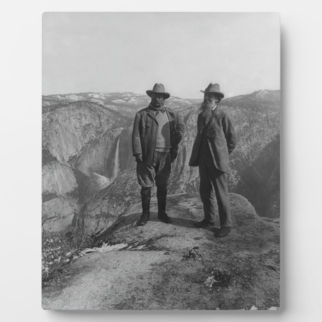 John Muir Teddy Roosevelt Yosemite Nationalpark Fotoplatte (Vorderseite)