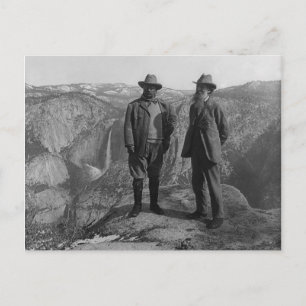 John Muir Teddy Roosevelt Yosemite Nationalpark Postkarte