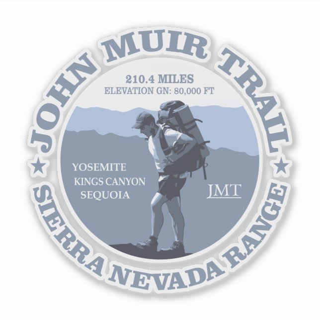 John Muir Trail (BG) Aufkleber (Vorderseite)