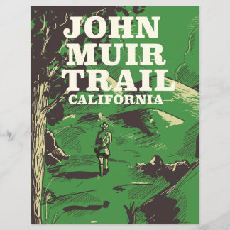 John Muir Trail California Reiseplakat.
