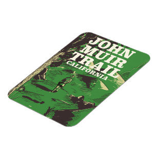 John Muir Trail California Reiseplakat. Magnet