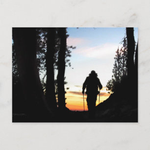 John Muir Trail Hiker 2 - Sierra Nevada Postkarte