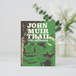 John Muir Trail Kalifornien Reiseplakat. Postkarte