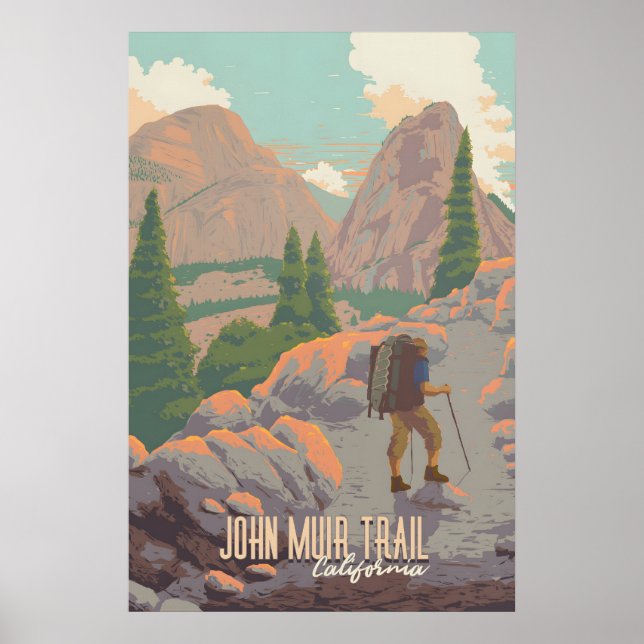 John Muir Trail Reiseplakat Poster (Vorne)
