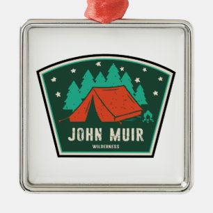 John Muir Wilderness California Camping Ornament Aus Metall
