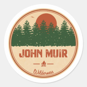 John Muir Wilderness California Runder Aufkleber