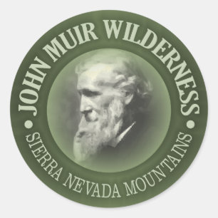 John Muir Wilderness Runder Aufkleber