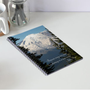 John Muir Zitat Scenic Mount Rainier Notizblock