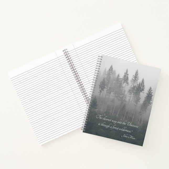 John Muir Zitat Wald Wildnis Notizbuch (Innenseite)