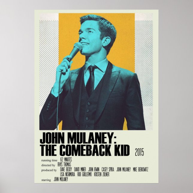 John Mulaney - Comeback Kid Alternative Art Movi Poster (Vorne)