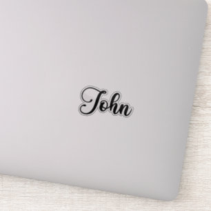 John Name - Handgeschriebene Kalligrafie Aufkleber