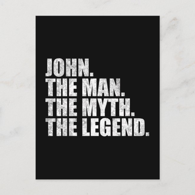 John Name, John Der Mann Der Mythos Die Legende Postkarte (Vorderseite)