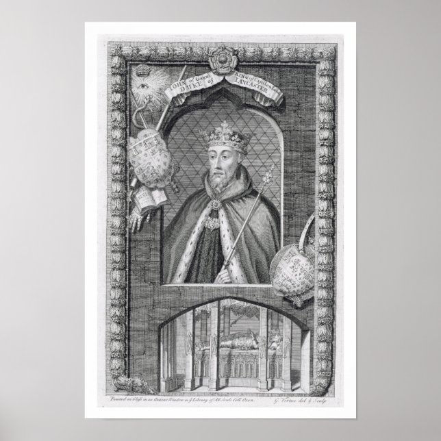 John of Gaunt, Herzog von Lancaster (1340-99) nach Poster (Vorne)