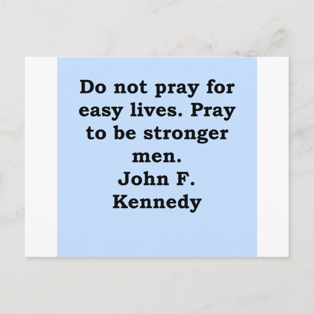 john of kennedy quote postkarte (Vorderseite)