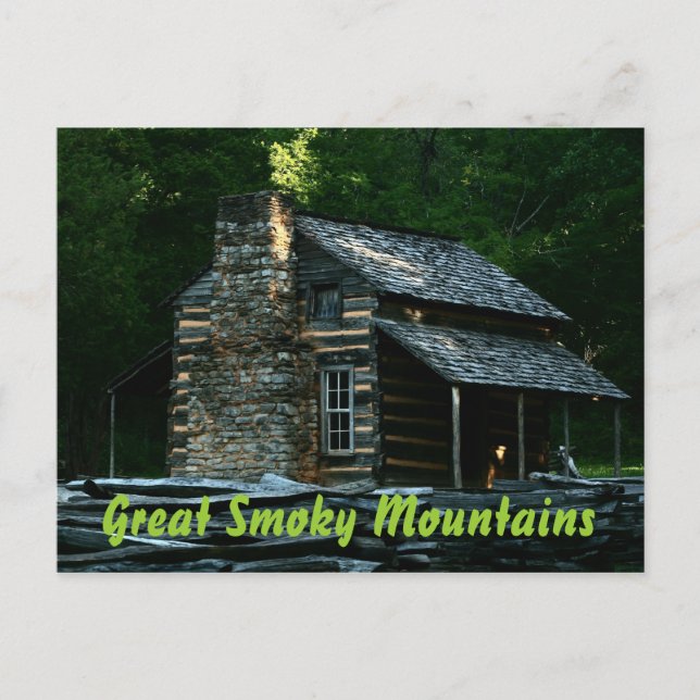 John Oliver Cabin - Große Smoky-Berge Postkarte (Vorderseite)