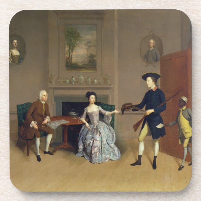 John Orde, mit seiner Ehefrau Anne und sein Untersetzer (Vorderseite)