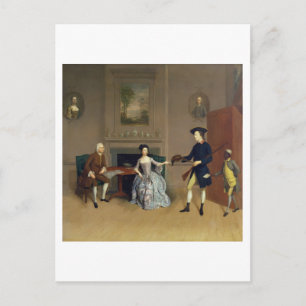 John Orde, with his wife Anne, and his eldest Son, Postkarte