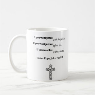 John Paul II Zitat Kaffeetasse