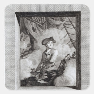 John Paul Jones Quadratischer Aufkleber