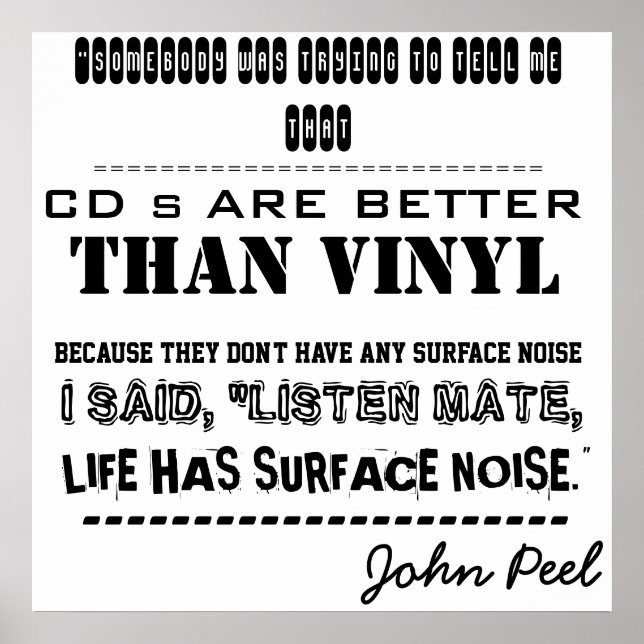 John Peel Quotes Poster! Poster (Vorne)