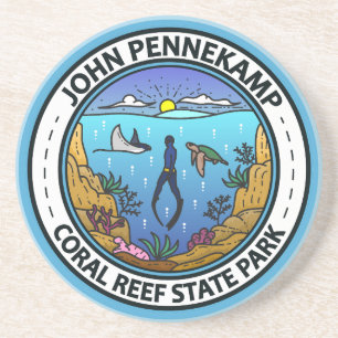 John Pennekamp Coral Reef Staat Park Travel Art Getränkeuntersetzer