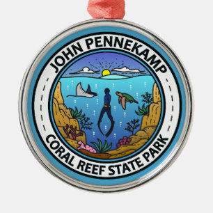 John Pennekamp Coral Reef Staat Park Travel Art Ornament Aus Metall