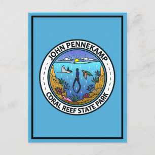 John Pennekamp Coral Reef Staat Park Travel Art Postkarte