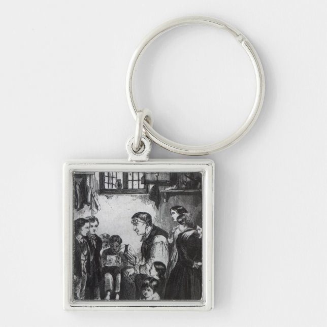 John-Pfund Kinder in seinem Zuhause unterrichtend Schlüsselanhänger (Vorne)