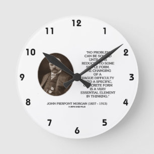 John Pierpont Morgan: Kein Problem kann gelöst wer Runde Wanduhr