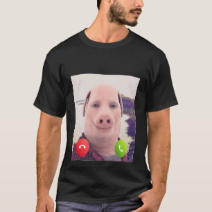 John Pork Ruft An Lustige Antwort Telefon Annehmen T-Shirt