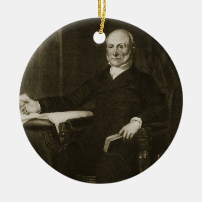 John Quincy Adams, 6. Präsident des vereinigten Keramik Ornament (Vorne)