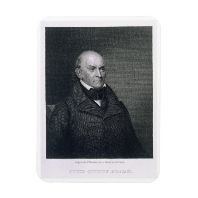 John Quincy Adams, eingraviert von John Wesley Par Magnet (Vertikal)