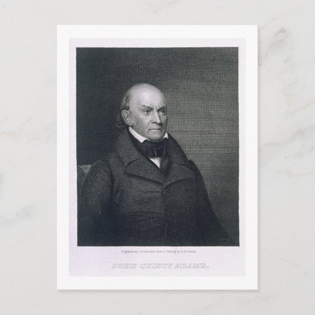 John Quincy Adams, eingraviert von John Wesley Par Postkarte (Vorderseite)