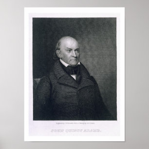 John Quincy Adams, graviert von John Wesley Poster
