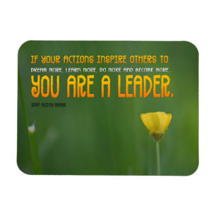 John Quincy Adams Inspirational Quotenführer Flexi Magnet