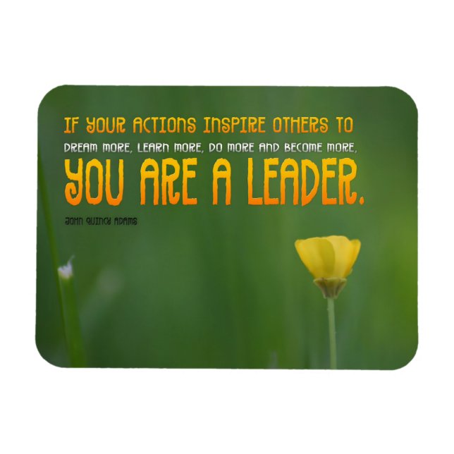 John Quincy Adams Inspirational Quotenführer Flexi Magnet (Horizontal)