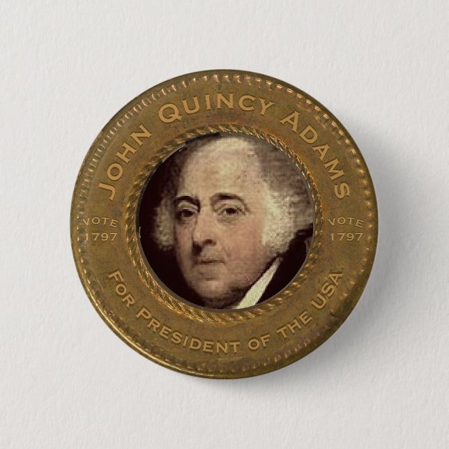 John Quincy Adams Kampagne Button (Vorderseite)