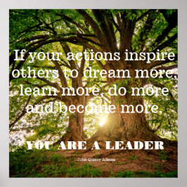 John Quincy Adams. Wenn du Taten inspiriere andere Poster