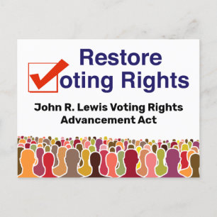 John R. Lewis Voting Rights AdvancAct Postkarte