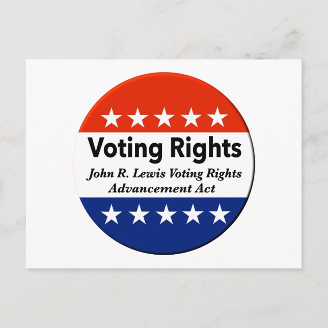John R. Lewis Voting Rights AdvancAct Postkarte (Vorderseite)