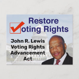 John R. Lewis Voting Rights AdvancAct Postkarte