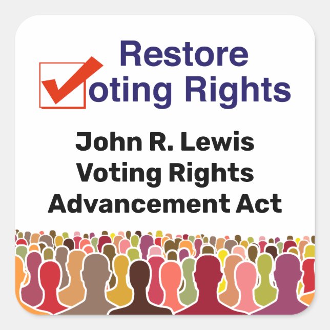 John R. Lewis Voting Rights AdvancAct Quadratischer Aufkleber (Vorderseite)