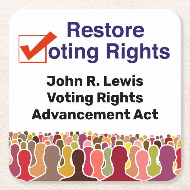John R. Lewis Voting Rights AdvancAct Rechteckiger Pappuntersetzer (Vorderseite)