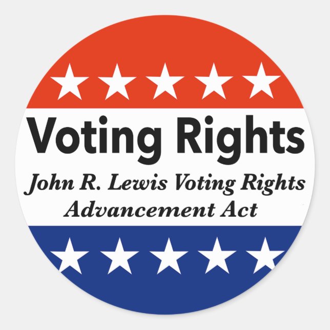 John R. Lewis Voting Rights AdvancAct Runder Aufkleber (Vorderseite)
